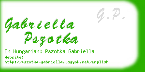 gabriella pszotka business card